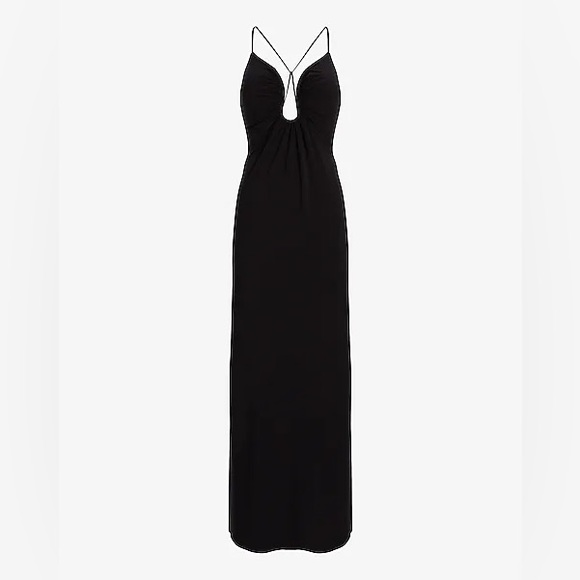 Polished Matte Jersey Plunging U Bar Maxi Dress - Picture 5 of 6